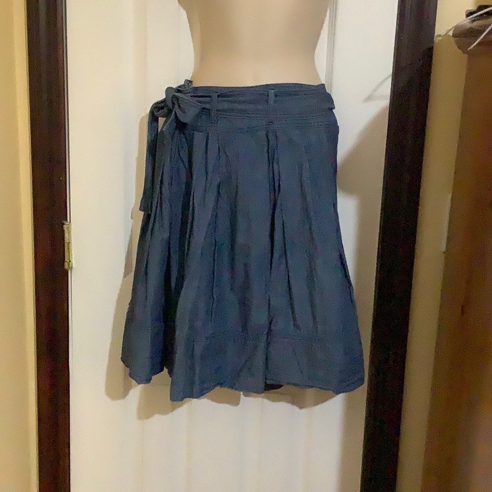 Zara Basic Denim Blue Skirt